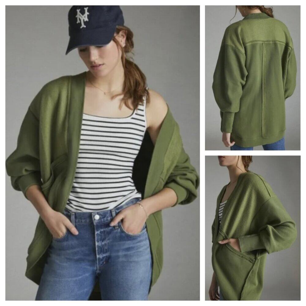 Anthropologie Pilcro Women's Aubrey Fleece Oversized Cardigan Size S/M